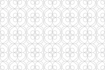 Seamless, abstract background pattern made with repeated lines forming polygonal shapes. Decorative, classical style vector art.