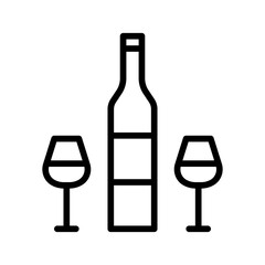 wine bottle and glass