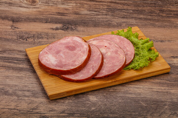 Slices of pork meat ham