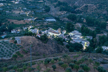 Fototapeta na wymiar A village in a valley in southern Spain