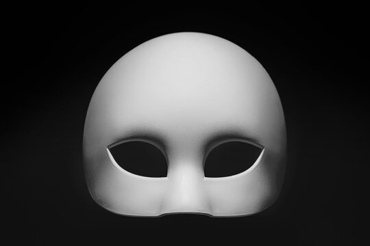 Simple white mask on black background 