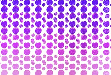 Light Pink, Blue vector pattern with curved circles.