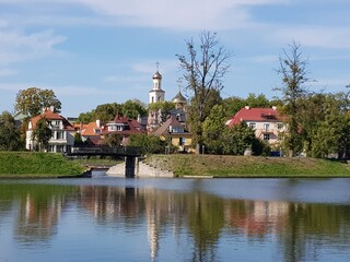 Fototapeta na wymiar Pond in the park of the city of Kaliningrad
