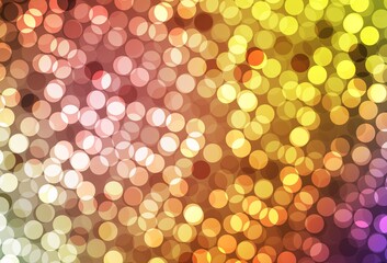 Light Multicolor vector background with bubbles.