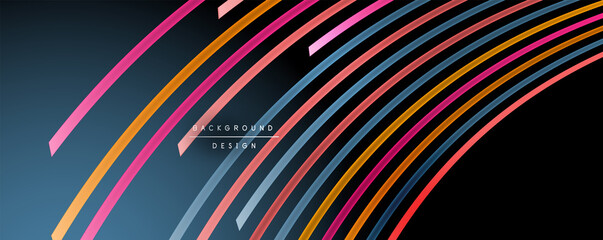 Abstract colorful lines vector background. Internet, big data and technology connections concept, abstract template