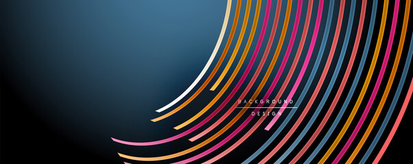 Abstract colorful lines vector background. Internet, big data and technology connections concept, abstract template