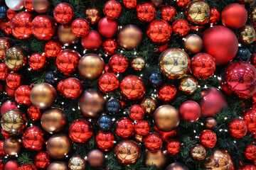 colorful christmas balls