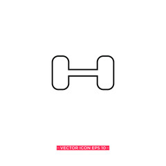 Barbell Icon Vector Illustration