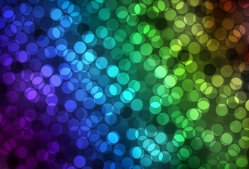 Dark Blue, Green vector background with spots.