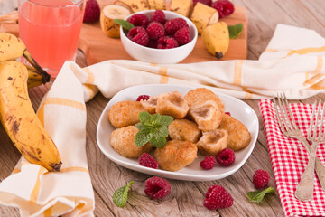 Banana fritters.
