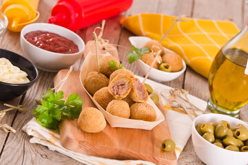 Ascoli stuffed olives.
