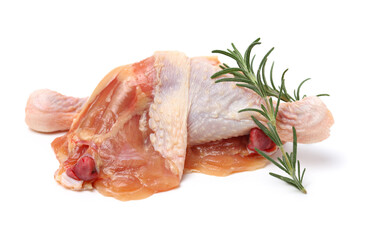 Chicken legs on white background