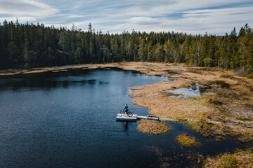 Offroad biking in the forest of Oslo