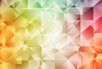 Light Green, Red vector abstract polygonal template.