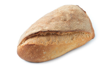Filoncino, pane fresco italiano isolato su fondo bianco
