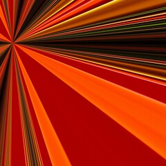 vanishing point from stripes in shades of red and orange on black background