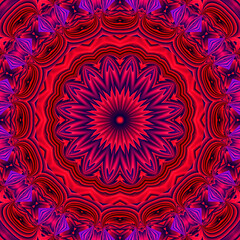 abstract red purple polygonal fractal graphic