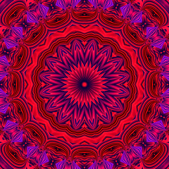 abstract red purple polygonal fractal graphic