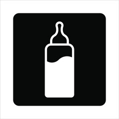 baby milk bottle icon on background. vector eps 10