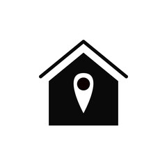 house flat icon vector illustration
