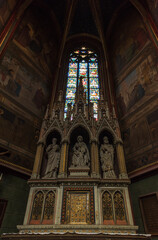 Interior of St. Vitus Cathedral at Prague Castle. Prague.