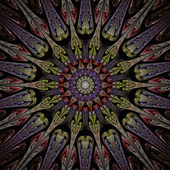 3d effect - abstract mandala style pattern