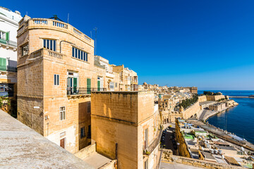 Fototapeta na wymiar Valetta City street view in Malta