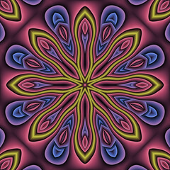 3d effect - abstract mandala style pattern