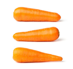 Fresh carrot isolated on white background. Clipping path include in this images.