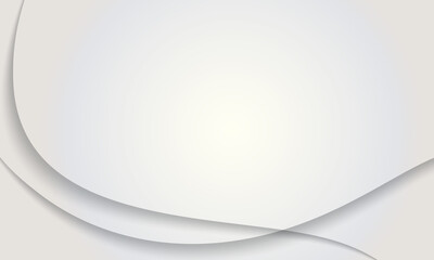 White abstract elegant texture background with shadow lines. Modern light white banner vector illustration