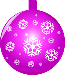 Bright Christmas tree toy with snowflakes