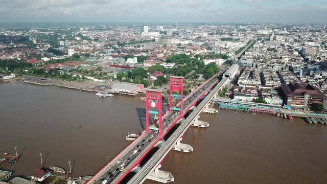 Ampera Bridge is a kind of city symbol, located in the middle of Palembang city, connecting the across the Ulu and across the Ilir areas which are separated by the Musi River.