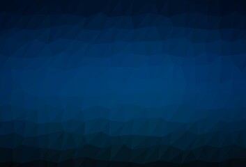 Fototapeta premium Dark BLUE vector low poly texture.