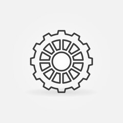 Cog or Gear Wheel outline vector concept icon or design element