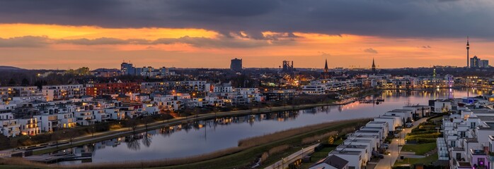 Abendrot am Phoenixsee Dortmund