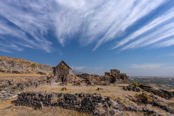 Fototapeta na wymiar Saint Sarkis Monastery of Ushi Ruins, Armenia