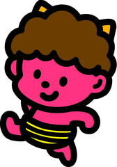 かわいい鬼のキャラクター