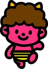 かわいい鬼のキャラクター