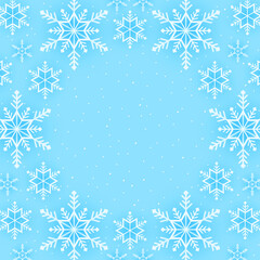 Merry Christmas, snowflakes pattern background, snow falling banner with copy space, paper art style