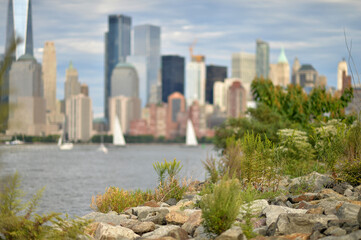 Fototapeta premium Skyscrapers of New York against the sky