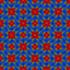  colorful symmetrical repeating patterns for textiles, ceramic tiles, wallpapers and designs.