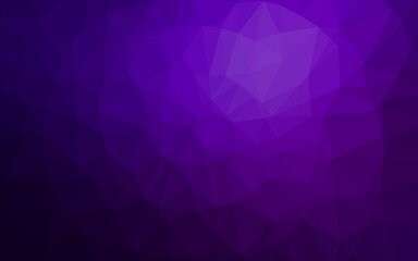 Obraz premium Dark Purple vector triangle mosaic cover.