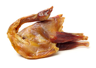Salted chicken on white background