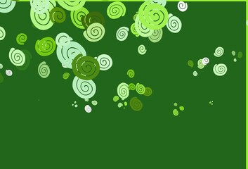 Light Green vector template with liquid shapes.