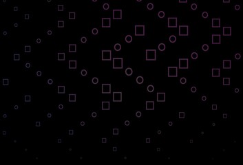 Fototapeta premium Dark Purple vector layout with rectangles, squares.