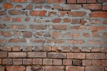 Old brick wall, grunge background, Real old brick wall texture useful for background