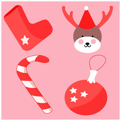 New year funny vector pictures 