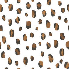 skin animal watercolor seamless pattern on white background, illustration for fashion textile