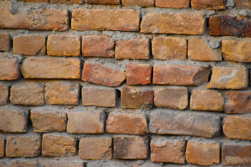 Old brick wall, grunge background, Real old brick wall texture useful for background