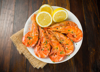 Langostinos a la plancha